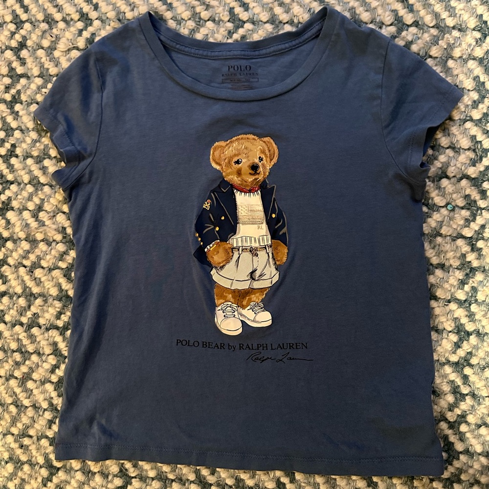 Polo by Ralph Lauren Kids Blue Tee with Bear Design